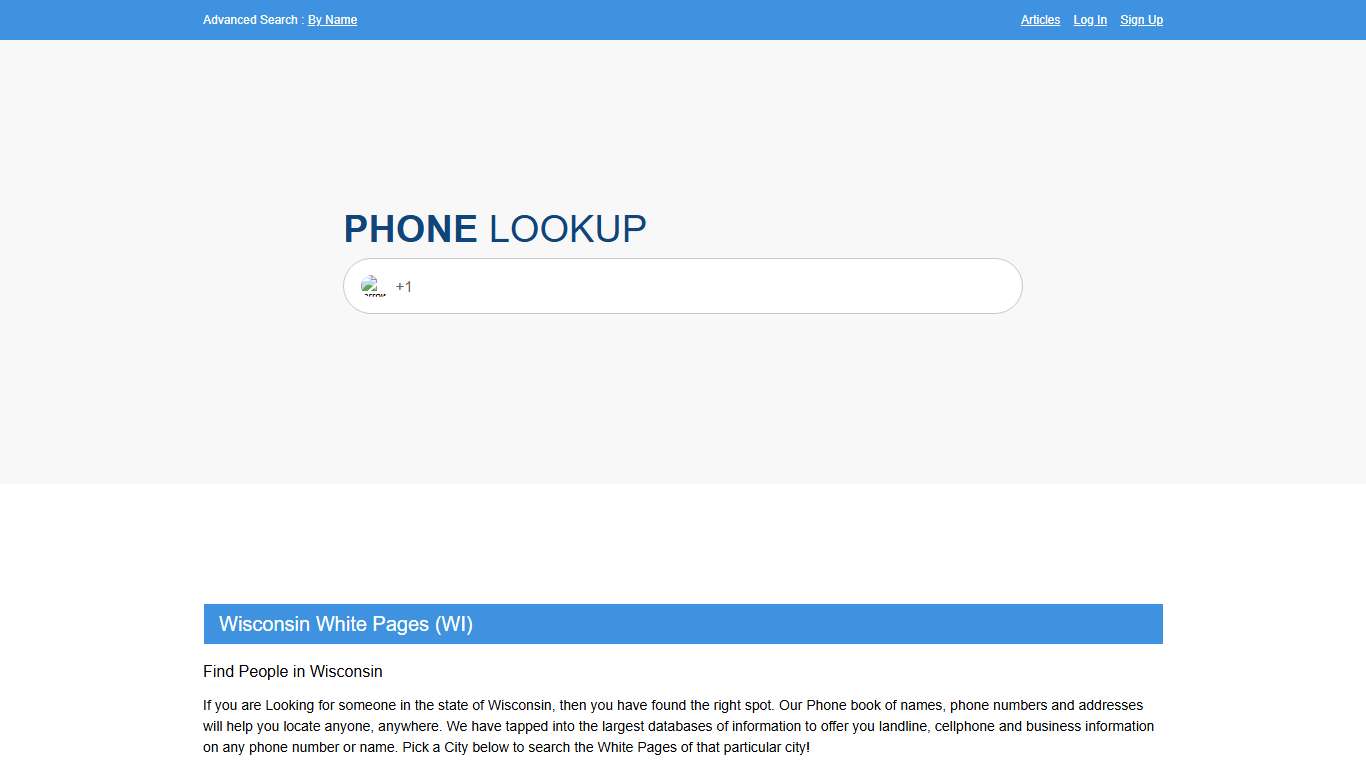 Wisconsin White Pages - WI Phone Directory Lookup